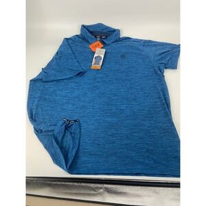 Hurley Men's Golf Polo Shirt Blue Heathered Activewear Short Sleeve XX Large
